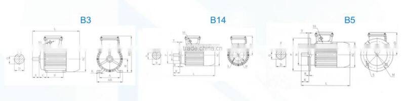 Three-phase YSG series asynchronous motors used for mechanical reduction gear