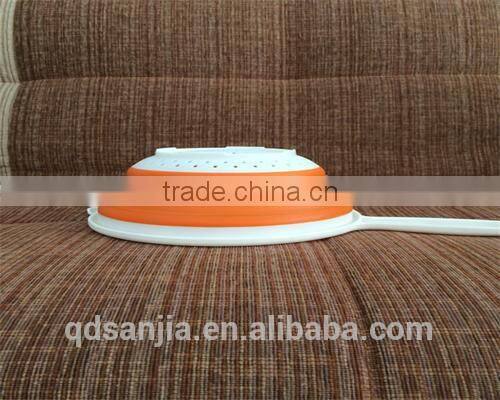 small collapsible plastic colander with handle foldaway colander
