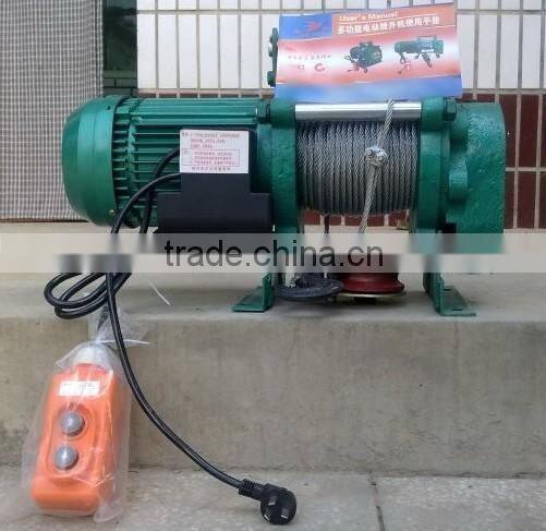 KCD type wire rope electric crane hoist for construction