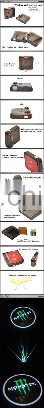 Promotional items 2016 wireless led car door logo laser projector light For chevrolet