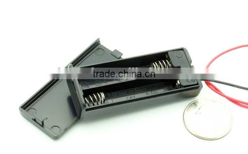 Plastic AAA 2AAA 3AAA 4AAA enclosed battery holder with switch battery holder case