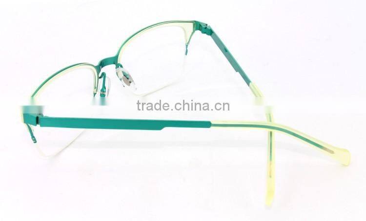 G3623 Transparent Yellow Custom Half Rim Eyeglass Frames For Women