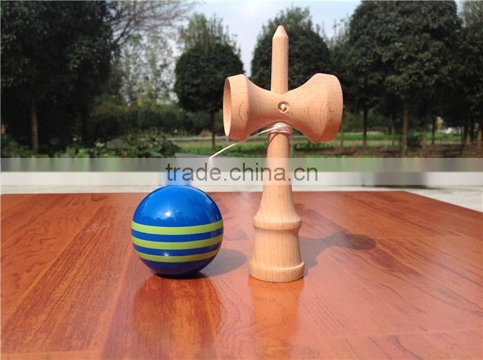 Beech wood blue with green stripe kendama,high quality custom kendama,kendama striped
