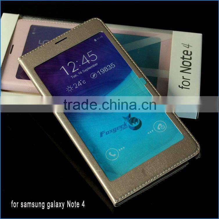 Hot selling phone case high quality TPU leather case cheap price waterproof case for samsung Note 4