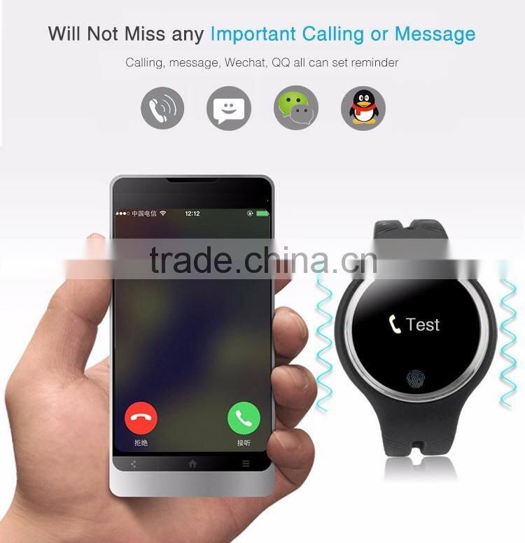 2016 New Design Round Screen Fitness Tracker Smart Bracelet E07