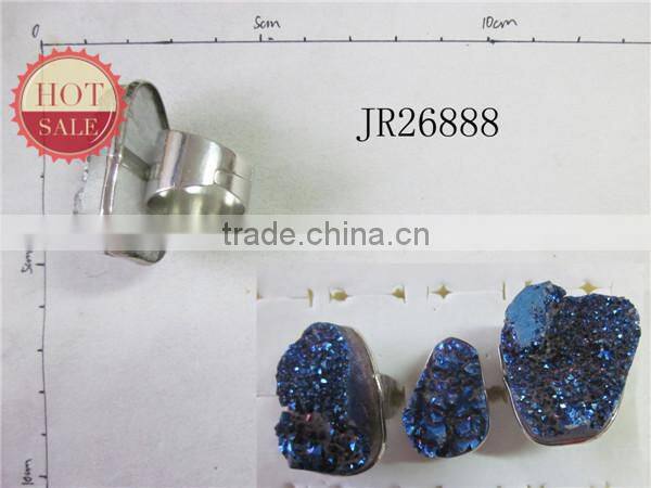 Natural Amethyst Crystal Stone Ring