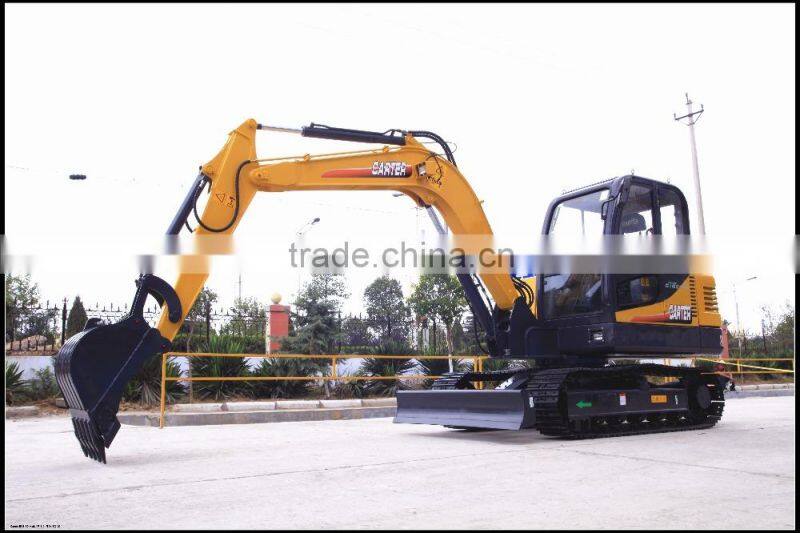 6 Ton China Made Brand New Small Excavator with Steel Crawler, CE / ISO Certificate, CT65-8A , CT65-8B