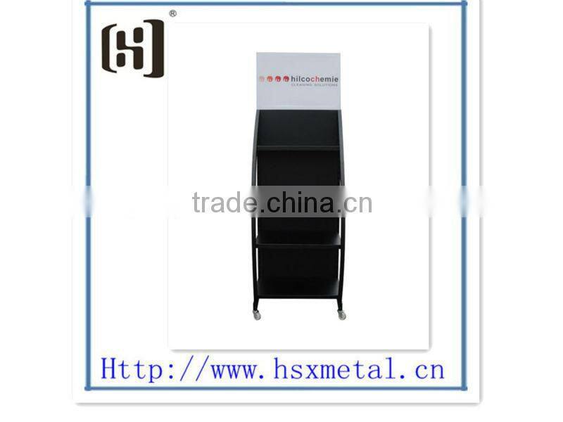 supermarket floor standing metal engine oil display rack shelf HSX-S405