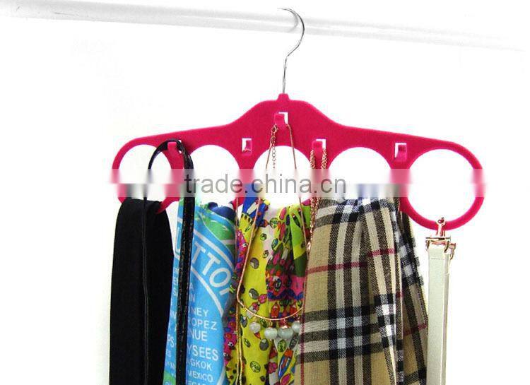 Velvet Hanging Accessory Organizer ,Scarf Tie Hanger Rack