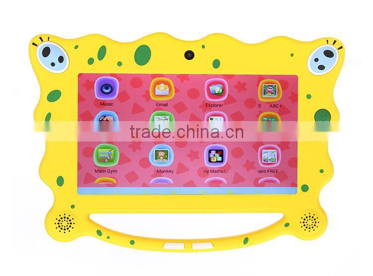Children pad mini pc 7 inch Android 4.4 tablet multi-colors, built-in learning application, OEM Guangdong factory Q