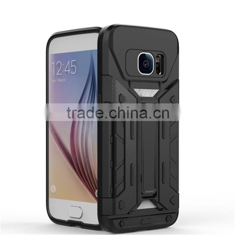 Shenzhen China Suppliers Multi-Function Kickstand Card Slot Holder Case For Samsung S7 Hybrid Armor Case