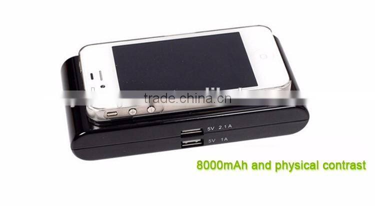 Table PC and Mobile phone Power Bank 18650 Box 8000mah Usb Output Portable Battery Charger Device