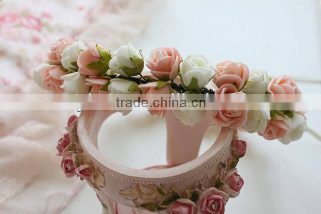 EVA PE Rose Flower Head Wreath Garland For Wedding Prom Party And Christmas Decoration
