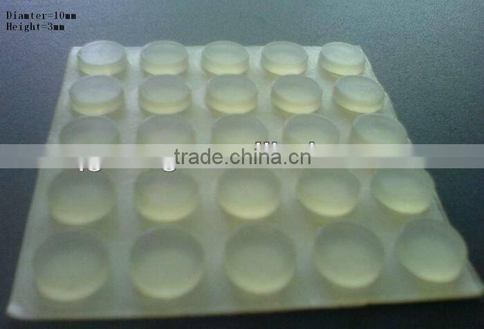 Self adhesive backed silicone bumper feet