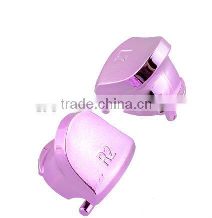 Full Buttons Kits Set For PS4 Controller chrome purple