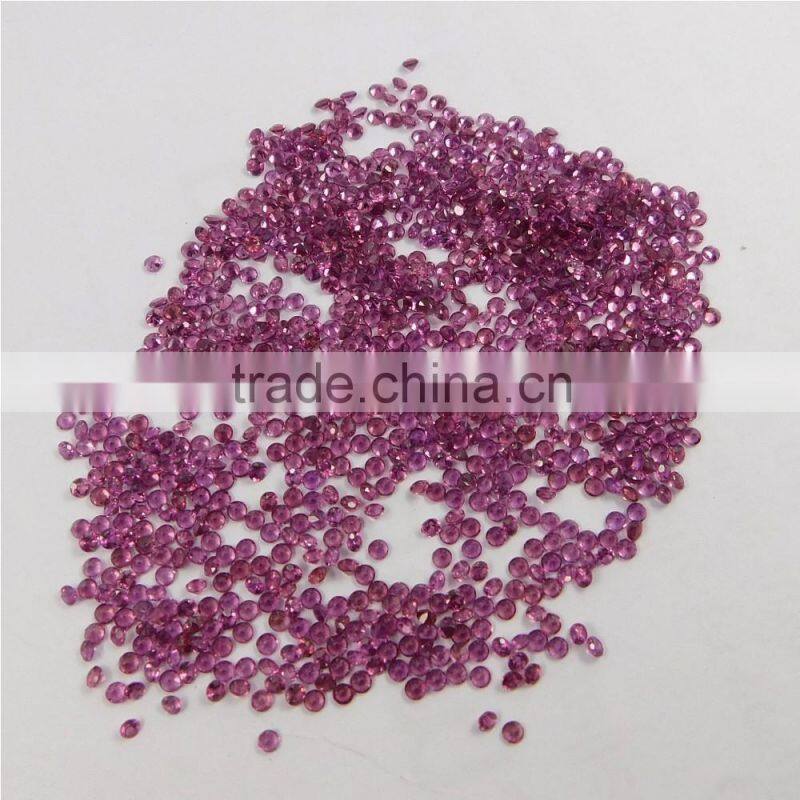 NATURAL RHODOLITE GARNET CUT FACETED GOOD COLOR & QUALITY 2 MM ROUND LOT