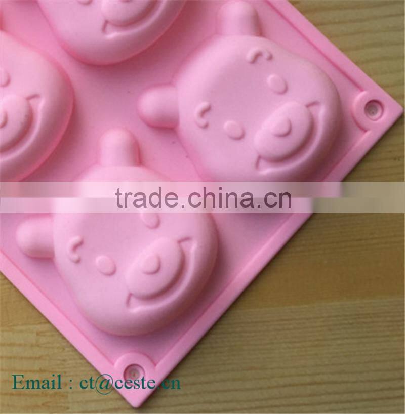 CTBED121 Silicone Soap Molds for Mp Soap Making Symphony 6 Piece In One Winnie Bear