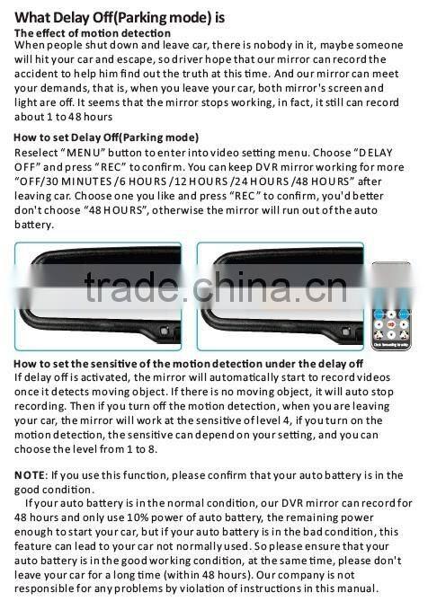 hot sale 4.3 inch GERMID multiple display rear view mirror with backup camera display for trucks.convinient with trucks