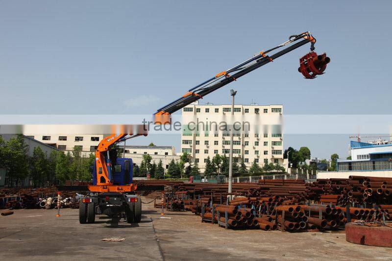 8t light crane with folded boom, Model No.: SQ160ZB4, hydraulic crane on truck or boat