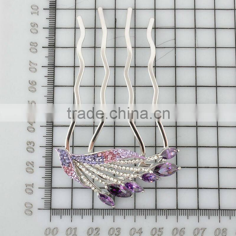 High quality cubic zirconia bridal hair combs