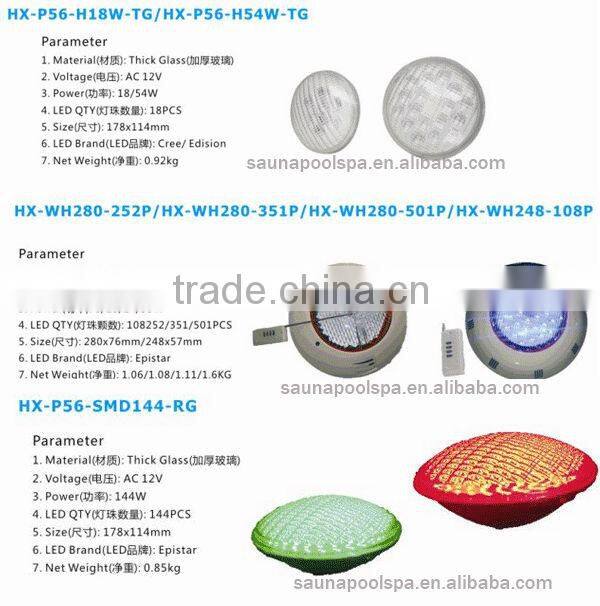 Stainless steel 316L# IP68 LED Swimming Pool Light