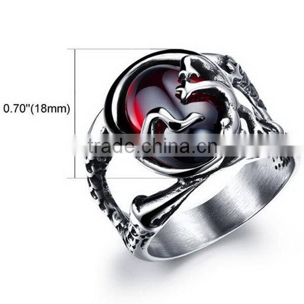 Top Quality Punk Exaggerated Titanium Steel Rings
