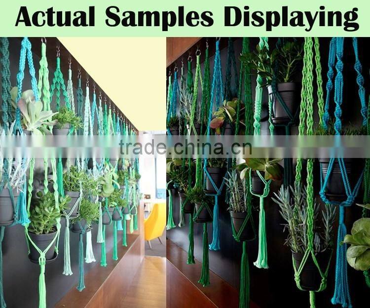 Hot selling macrame wall plant holder for hanging rope