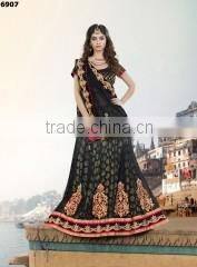 Graciousness Multi Color Jacquard Silk Lehenga Choli/Online Shopping lehenga choli