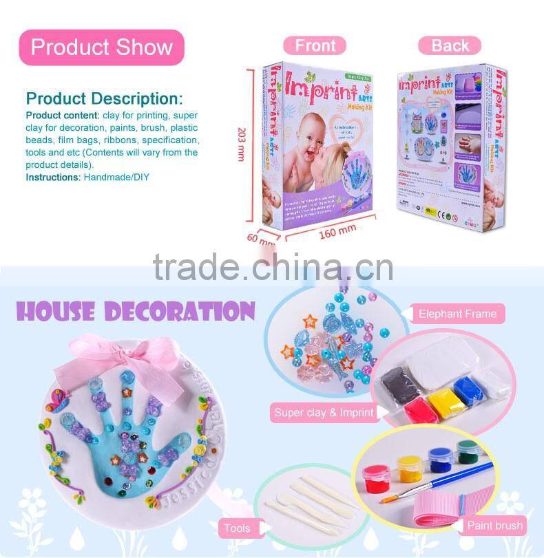 Children handprint and footprint educational toys baby imprint kits