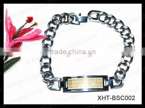 Plain gold filled stainless steel bangles bracelets jewelry from Chinese wholesaler
