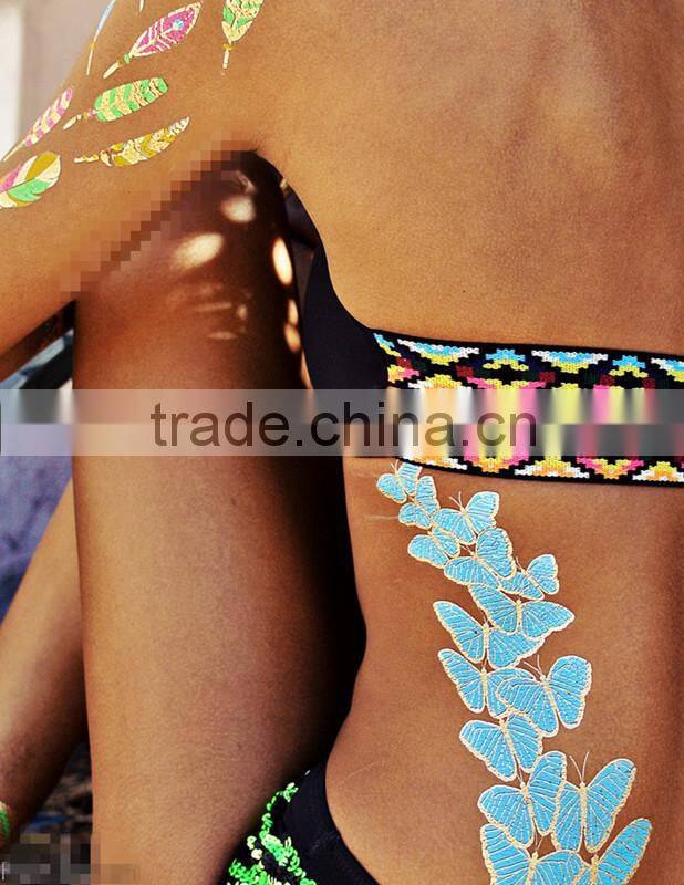 Metallic Flash Jewelry Body Temporary Sticker of transfer tattoo