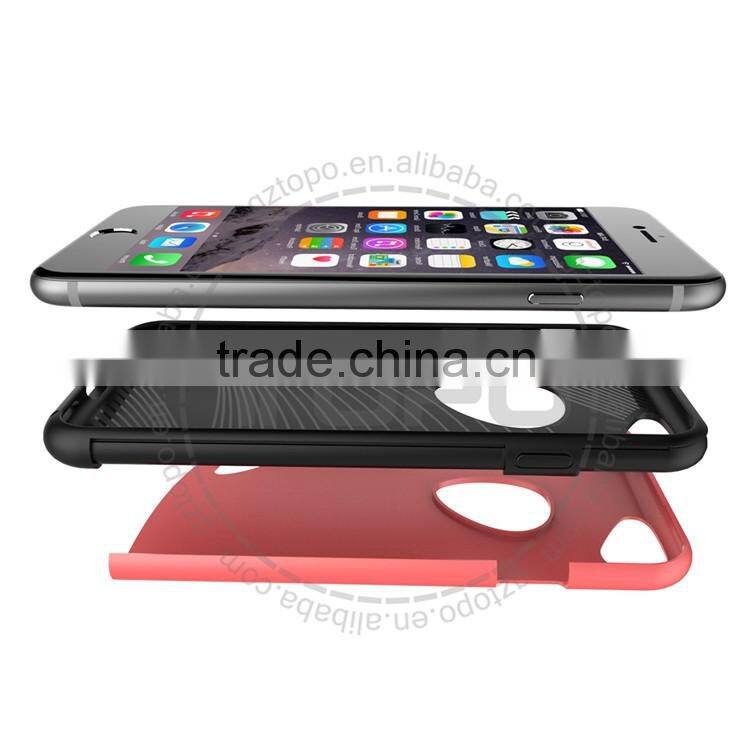 Hybrid armor shockproof protective PC+TPU mobile phone cover hard plastic Hit color case for iPhone 6 6s 6s plus 5se