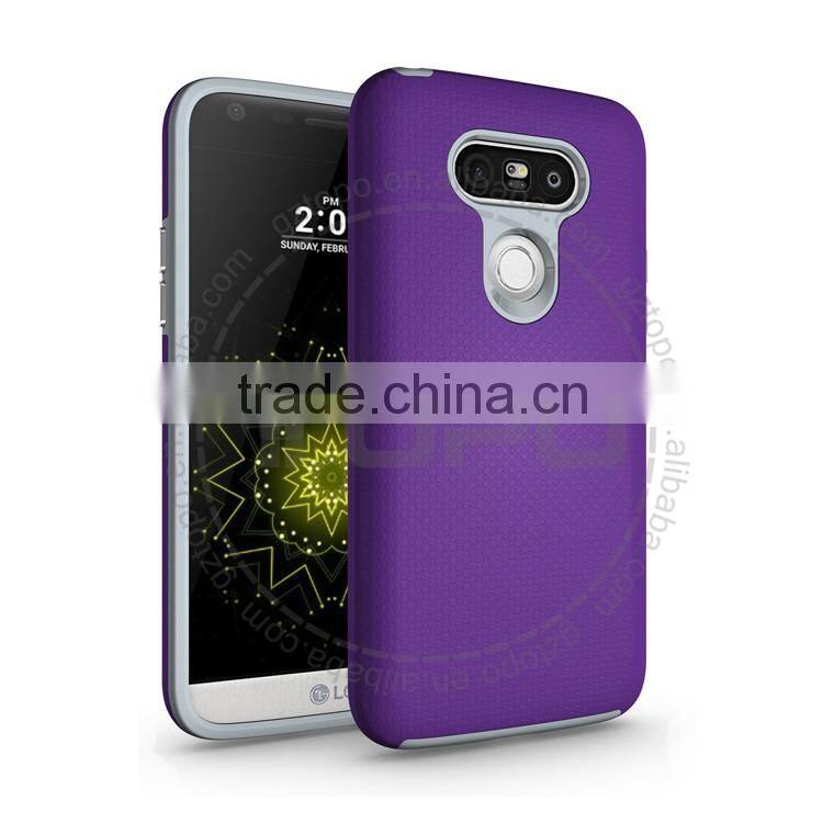Korea design hybrid plastic Silicone material wholesale mobile accessories hard PC cushioning shockproof shell case for LG G4 G5