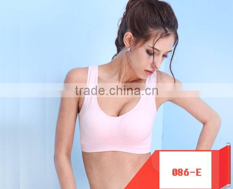 Summer Style Women Stretch Athletic Vest Gym Fitness Sports Bra No Rims Full Cup Padded Bras Colorful Plus Size Tops