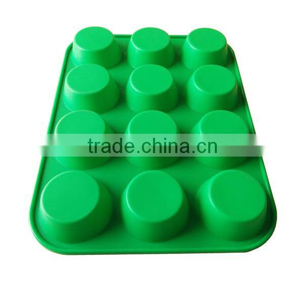 12 cavities silicone cup cake mold