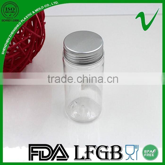 100ml wholesale clear empty pet jars with lids