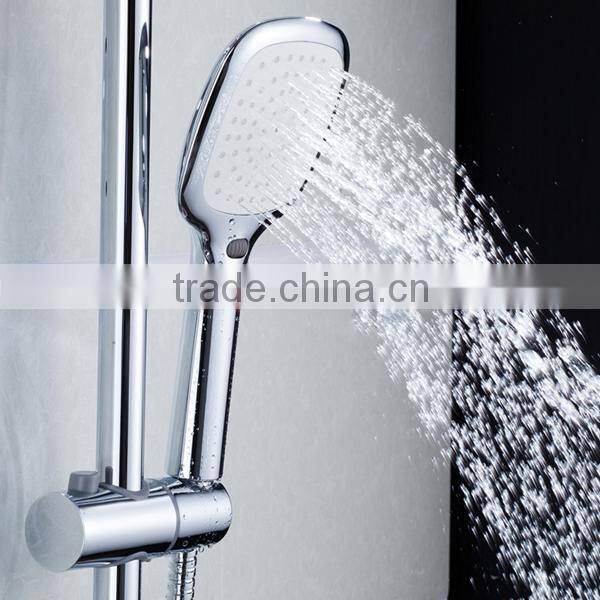 luxury double handle 8 inch rainfall shower head thermostatic bath shower faucet set