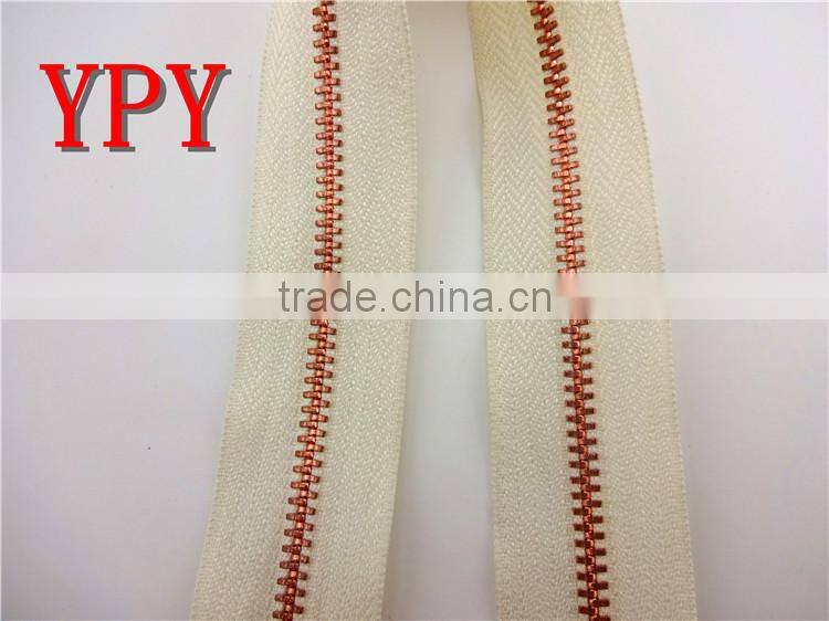 Rose Gold Metal Zipper Chain