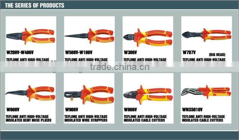 TEFLONANTI HIGH-VOLTAGE INSULATED BENT NOSE PLIERS