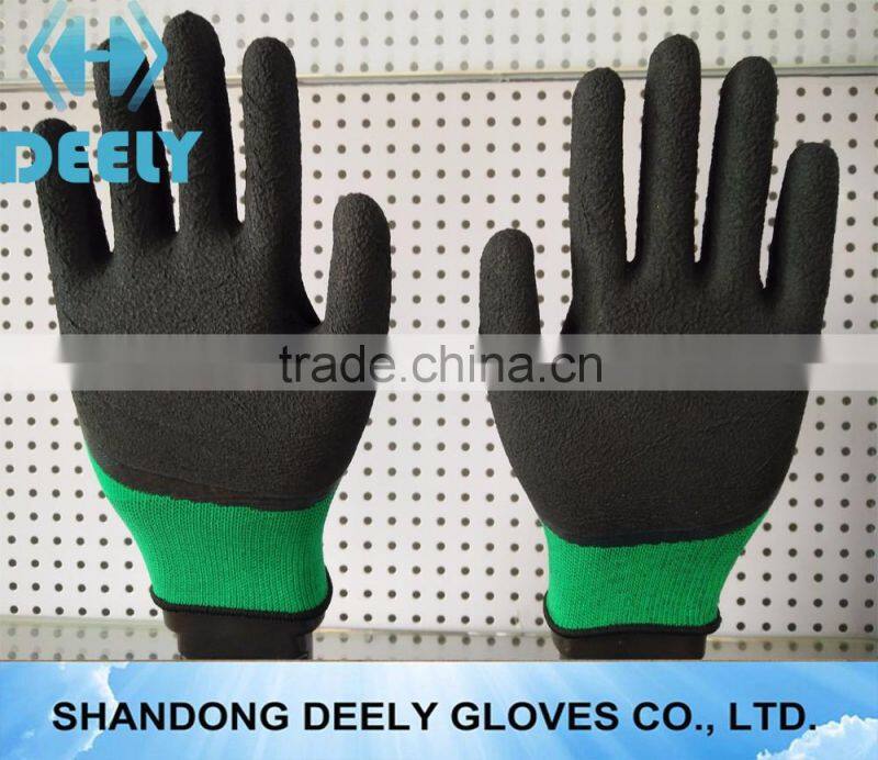 13G green nylon liner 1/2 latex foamed gloves /working glove/1/2 half coated gloves