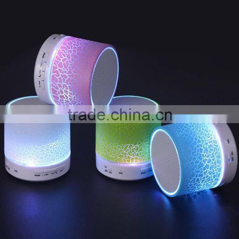 2017 Christmas Gifts Bluetooth Speaker Wireless with LED Light Mic SD TF Card Slot For Apple Iphone Samsung Galaxy S7 Xiaomi