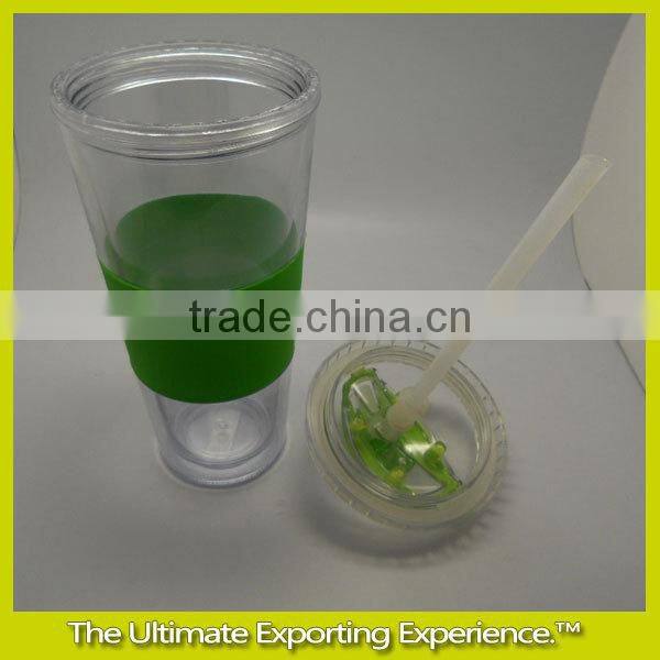 double wall Suction nozzle cup, double wall straw cup,double wall silicone Suction nozzle straw cup