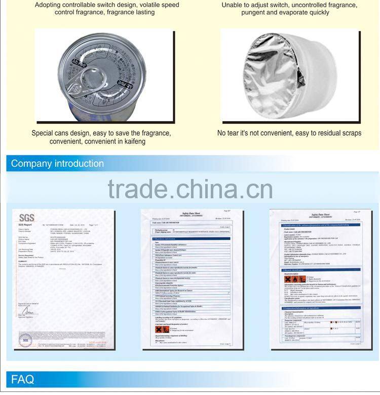 2015 Scented gel car air freshner for car