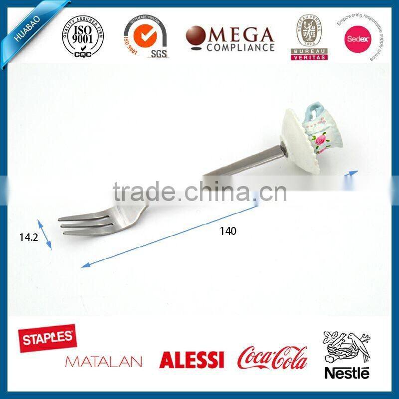 Portable Stainless Steel Flatware with Cute polyresin Handle, italian dining table set, pink style cutlery set