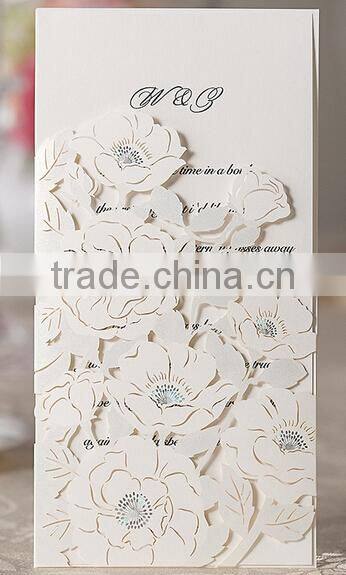 White english wedding invitation card