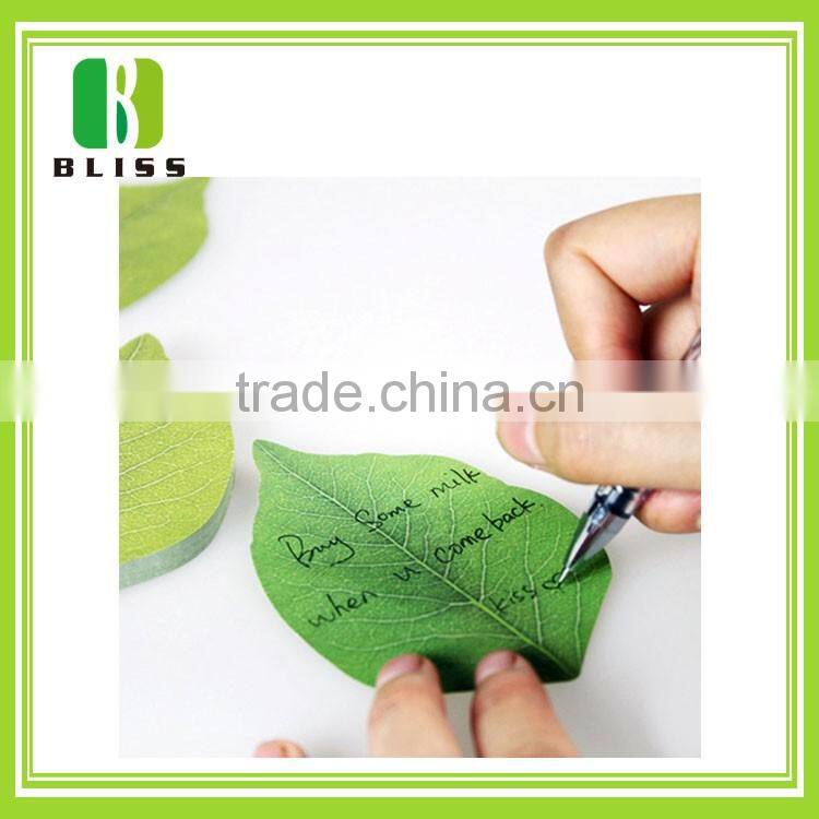 Hot sale custom sticky notes leaf shaped sticky notes promotional sticky notes