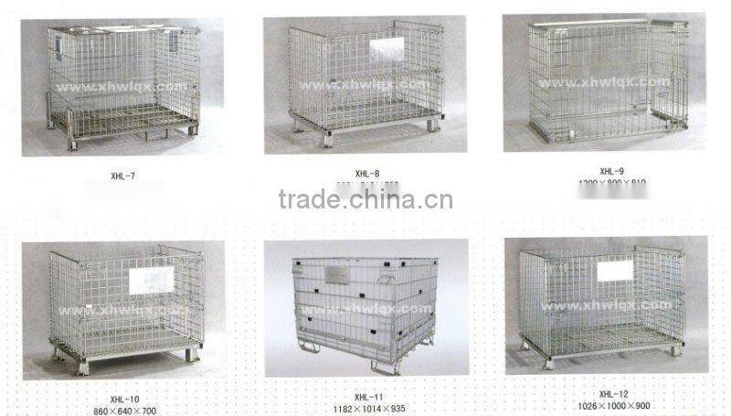 European stackable wire basket/Foldable wire container/Hot design wire cage