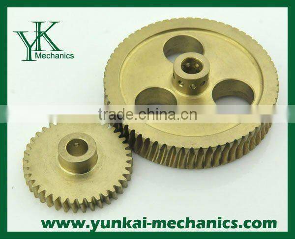 High precision CNC Machining part, machining brass gear, spare part for electric motor