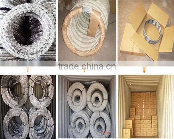 galvanized razor barbed wire mesh fence panels for boundary wall