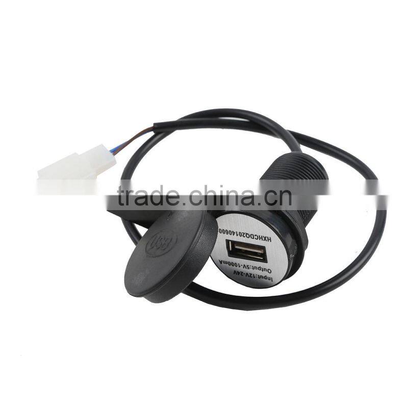 New 12V 24V Motorcycle Mobile Phone Waterproof USB Charger Power Adapter Socket